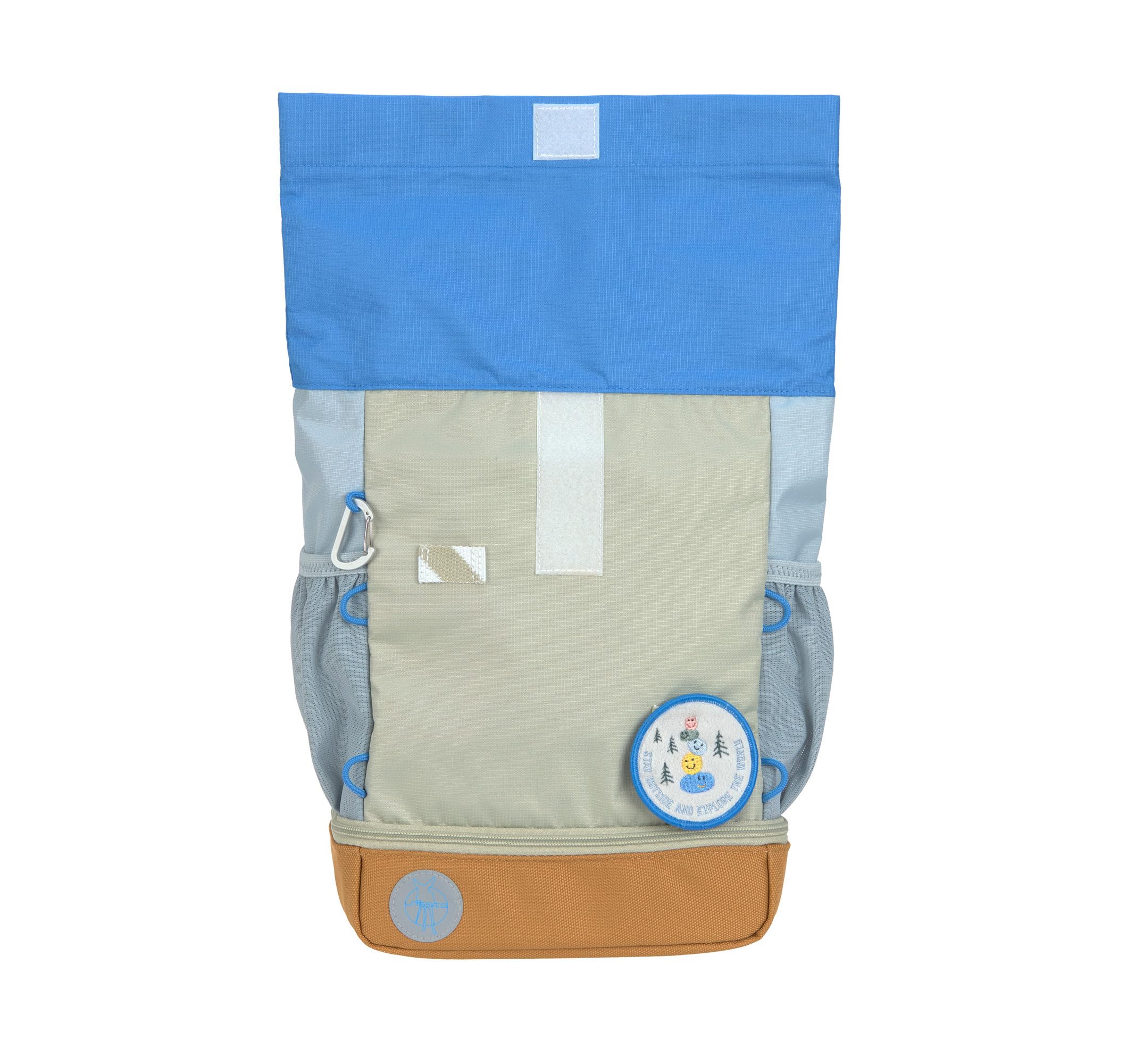 Lässig Zaino per l'asilo Zaino per bambini Rolltop con fascia toracica idrorepellente, 11 litri/Mini Rolltop Backpack Sunny Explorer green/blue