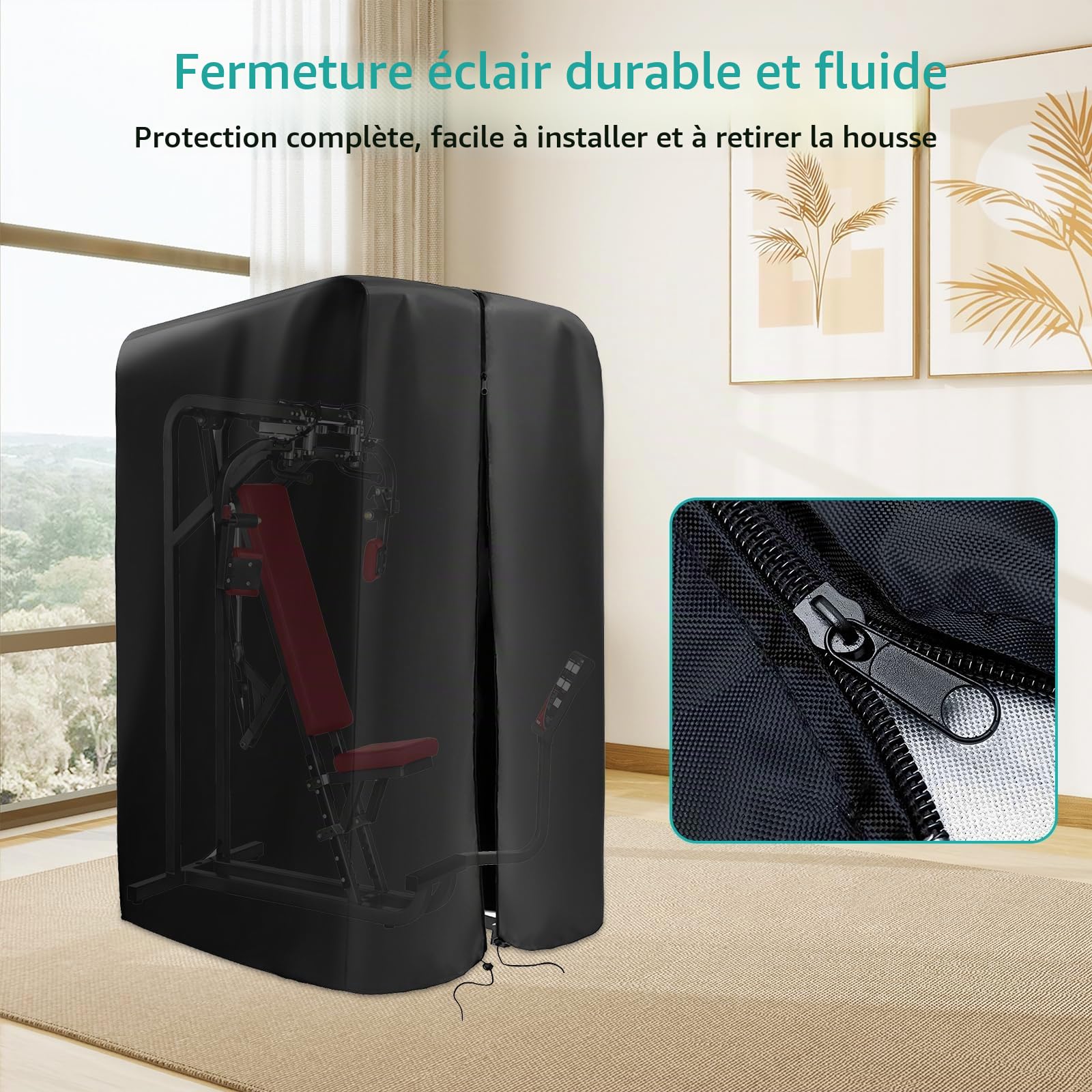 LIROPAU Housse de protection pour rack de genou, housse de protection | avec fermeture éclair imperméable, housse de protection pour haltérophilie, squats, équipement d'entraînement à la maison