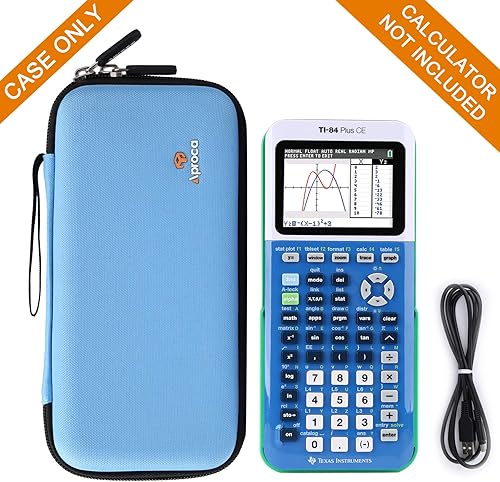 Miniatura 76 de Aproca Funda para calculadora compatible con Texas Instruments TI-84 Plus CE/TI-84 Plus/TI-83 Plus/TI-89 Titanio/TI-85 / TI-86 Calculadora gráfica a