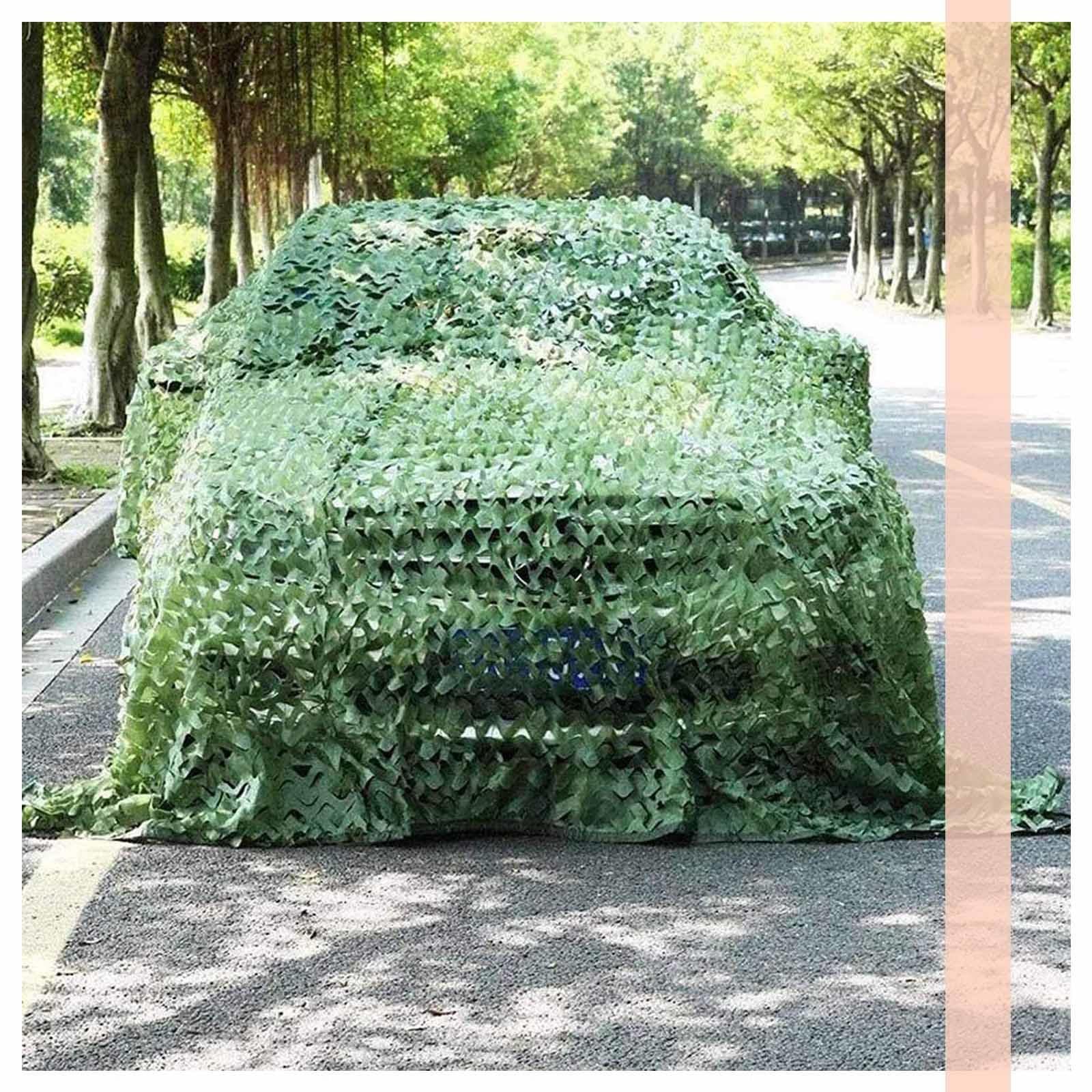 Red de Camuflaje,2x6m,2x8m,3x3m,Red de Camuflaje Selva,Red Proteccion Caza,avistamiento Aves Selva,Camuflaje,Red privacidad,Malla de Camuflaje Ligero,Green-6×7m/19.7×23.0ft