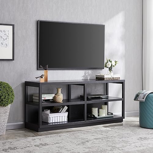 Miniatura 8 de Thalia - Soporte rectangular para TV de hasta 60" en roble gris envejecido