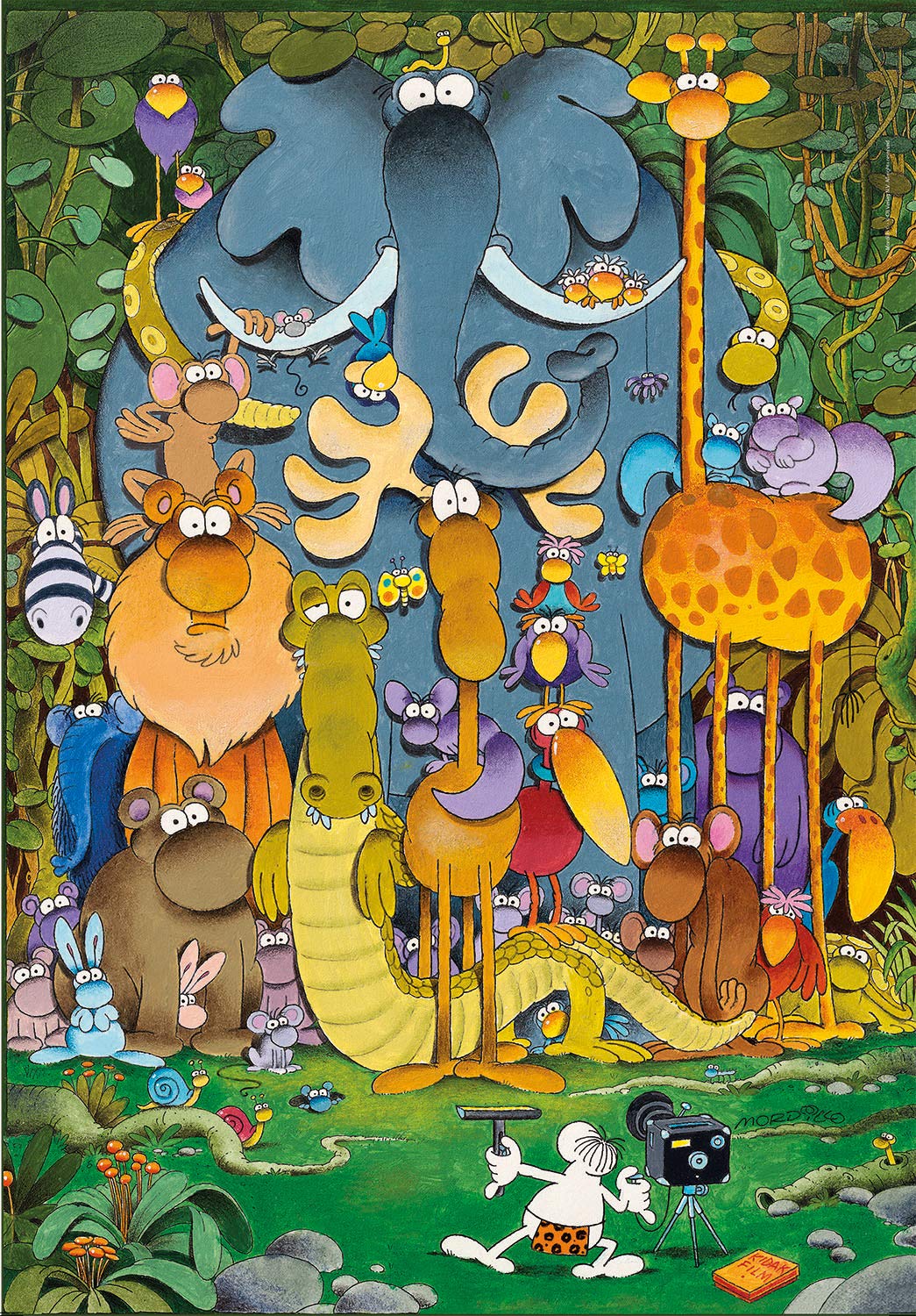 Puzzle Mordillo Party, 88 Pièces, 3 Puzzles De 1988, Heye, Neuf