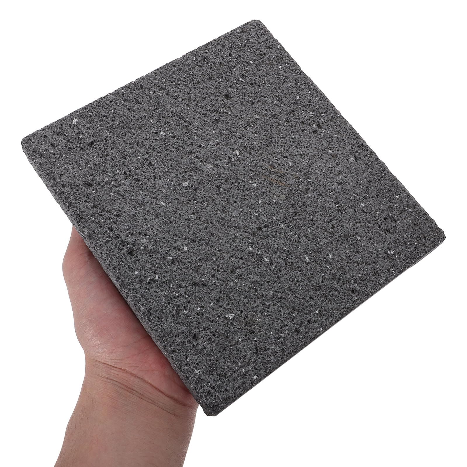 NUOBESTY Piastra in Pietra Lavica per Barbecue Dimensioni 16,8x15,5x1,5 Cm, Trattenimento Efficiente del Calore, Riutilizzabile, per Grigliate e Cene Regolari