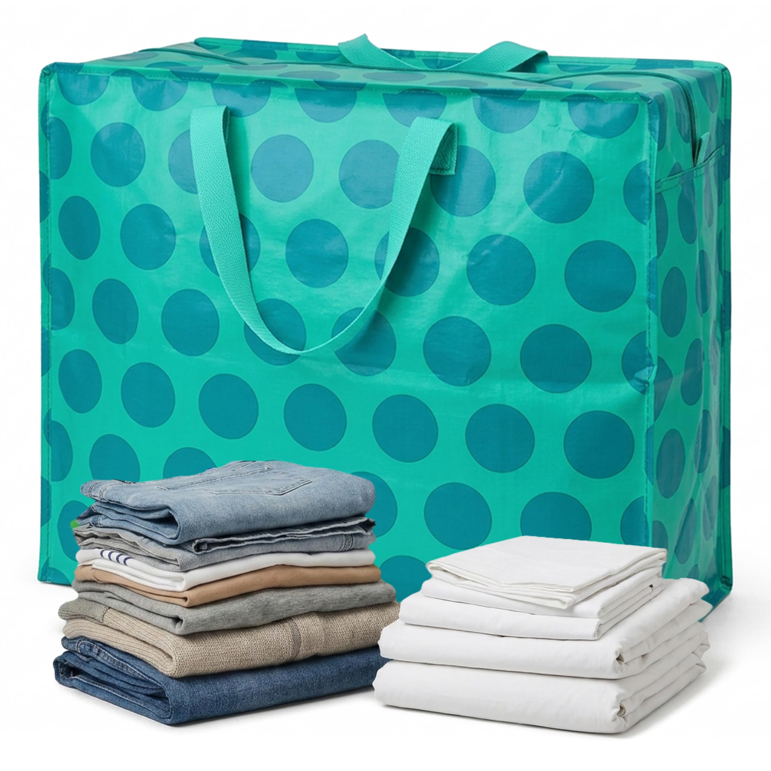 Rex London Jumbo Storage Bag – Extra Large Storage Bags with Zips for Clothes, Moving Bags & Packing Bags, Heavy Duty Laundry Storage Bags for Clothing & Wardrobe Storage, Moving House Essentials