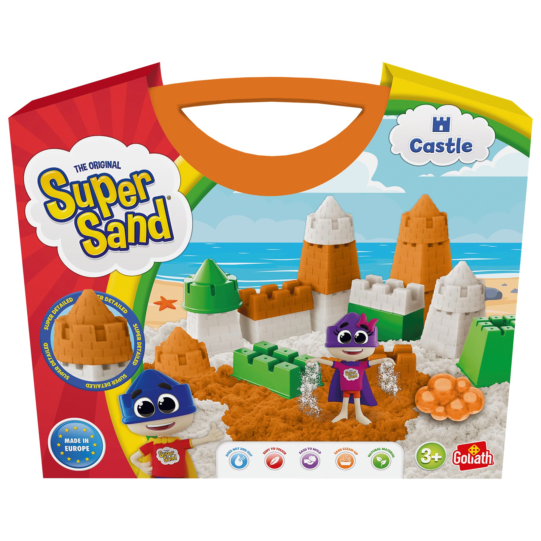 SUPER SAND 383324.208 Classic-Super Soft Magic Sand for Kids Aged 3 and up,  White, 26.7 x 5.2 x 26.7 Centimeters