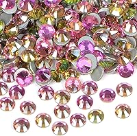 Vista 83 de 2880 diamantes de imitación para arte de uñas, sin termofijación, fijación con pegamento, cristales redondos de vidrio con base plana para hacer