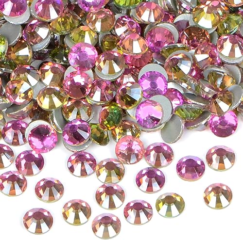 Miniatura 83 de 2880 diamantes de imitación para arte de uñas, sin termofijación, fijación con pegamento, cristales redondos de vidrio con base plana para hacer