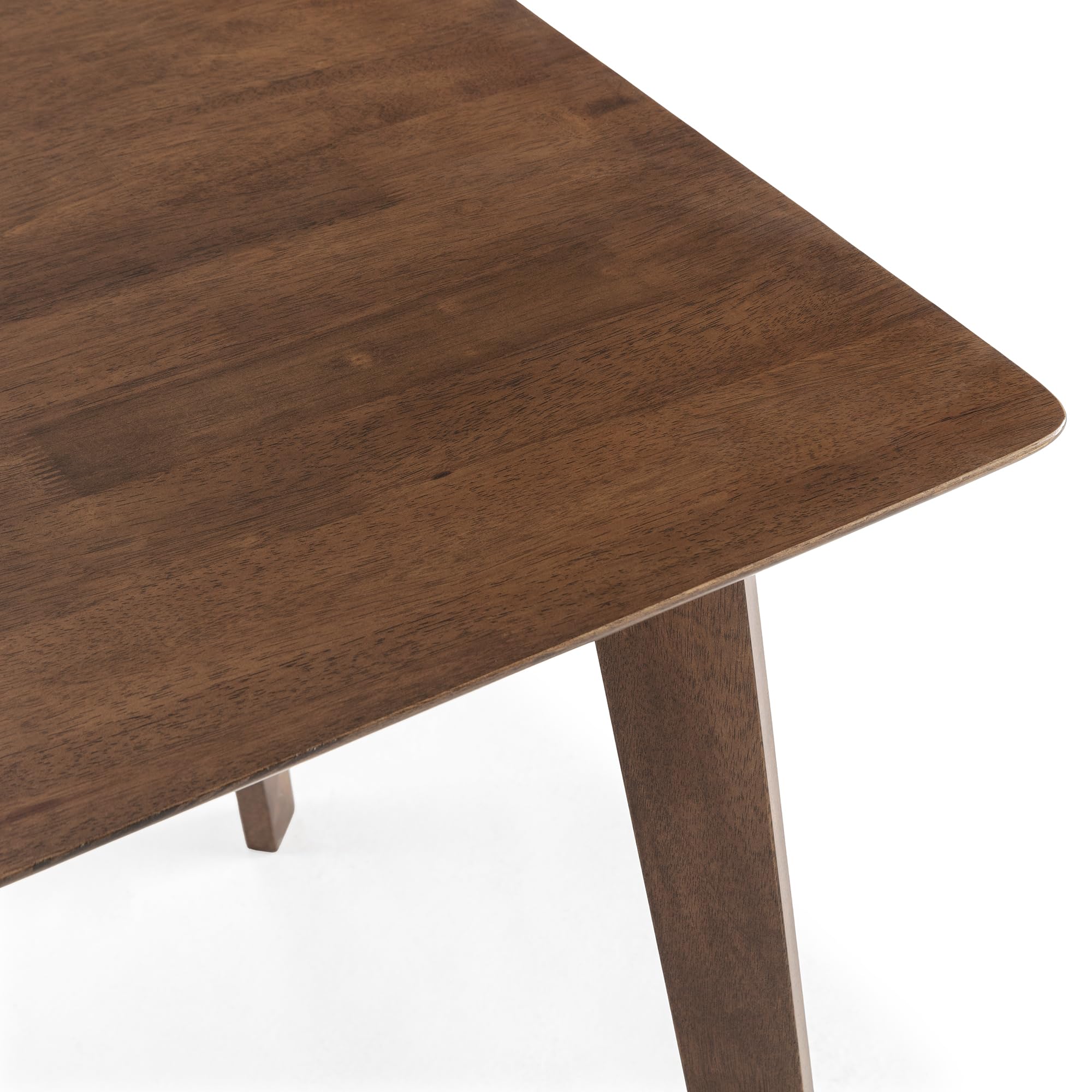 HOMN LIVING Ensemble Table à Manger Carrée 80x80 cm et 4 Chaises Corzo Noyer
