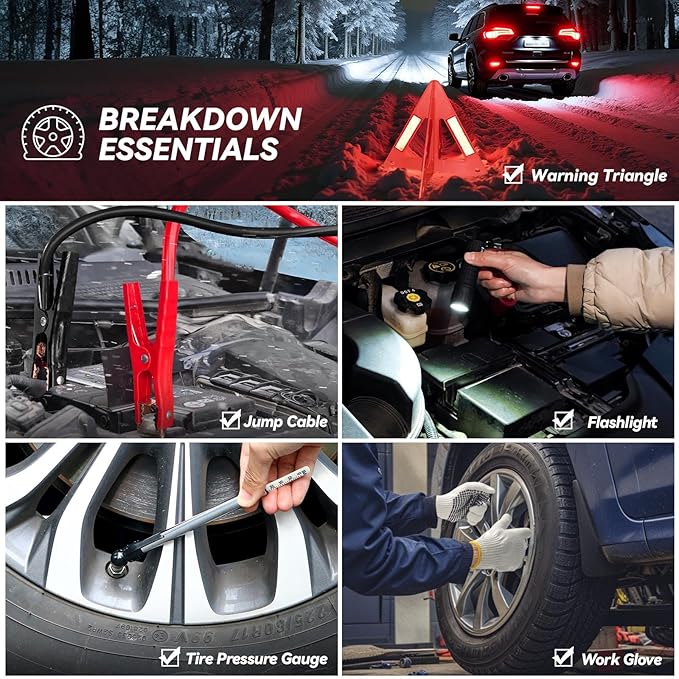 Kit de Emergencia para Auto VCANENERGY con Cables de Batería y Pala miniatura 8