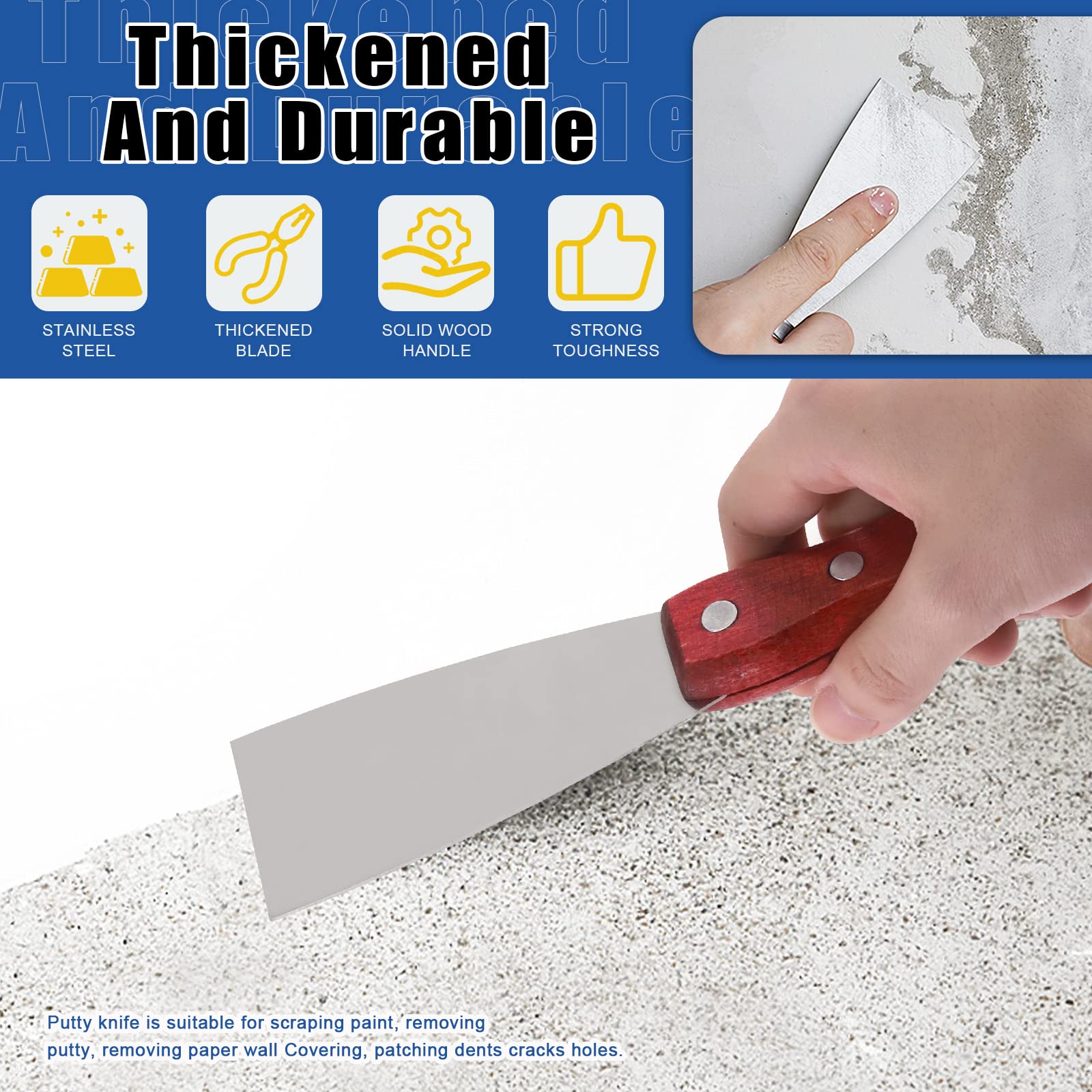 Kit Pittura 13 Pezzi Glarks - Con Rullo, Pennelli E Coltello Stucco, Per Lavori Domestici - Foto 9