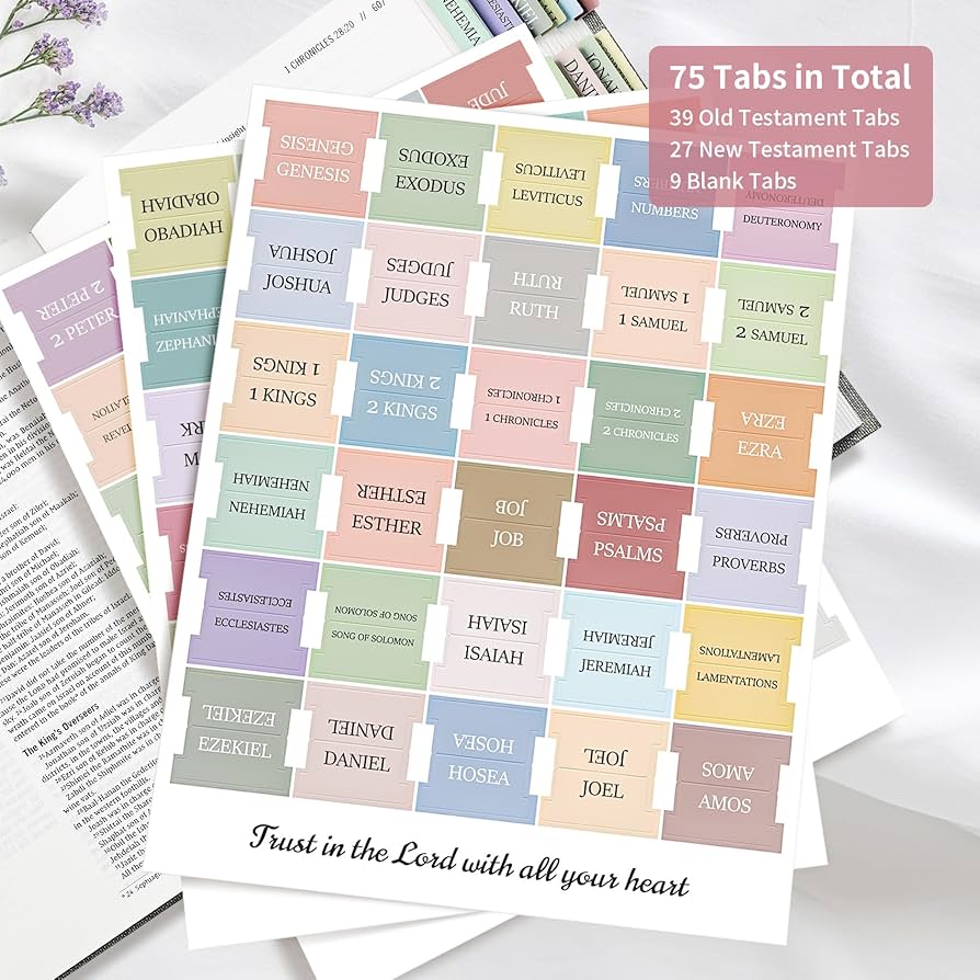 amazon-com-bible-tabs-for-women-men-bible-book-tabs-for-study-bible-large-print-repositionable-bible-index-tabs-bible-labels-tabs-bible-study-supplies-pastel-office-products for Blank Printable Free Bible Tab Template Amazon.com : Bible Tabs for Women & Men, Bible Book Tabs for Study Bible, Large Print Repositionable Bible Index Tabs, Bible Labels Tabs, Bible Study Supplies(Pastel) : Office Products for Blank Printable Free Bible Tab Template