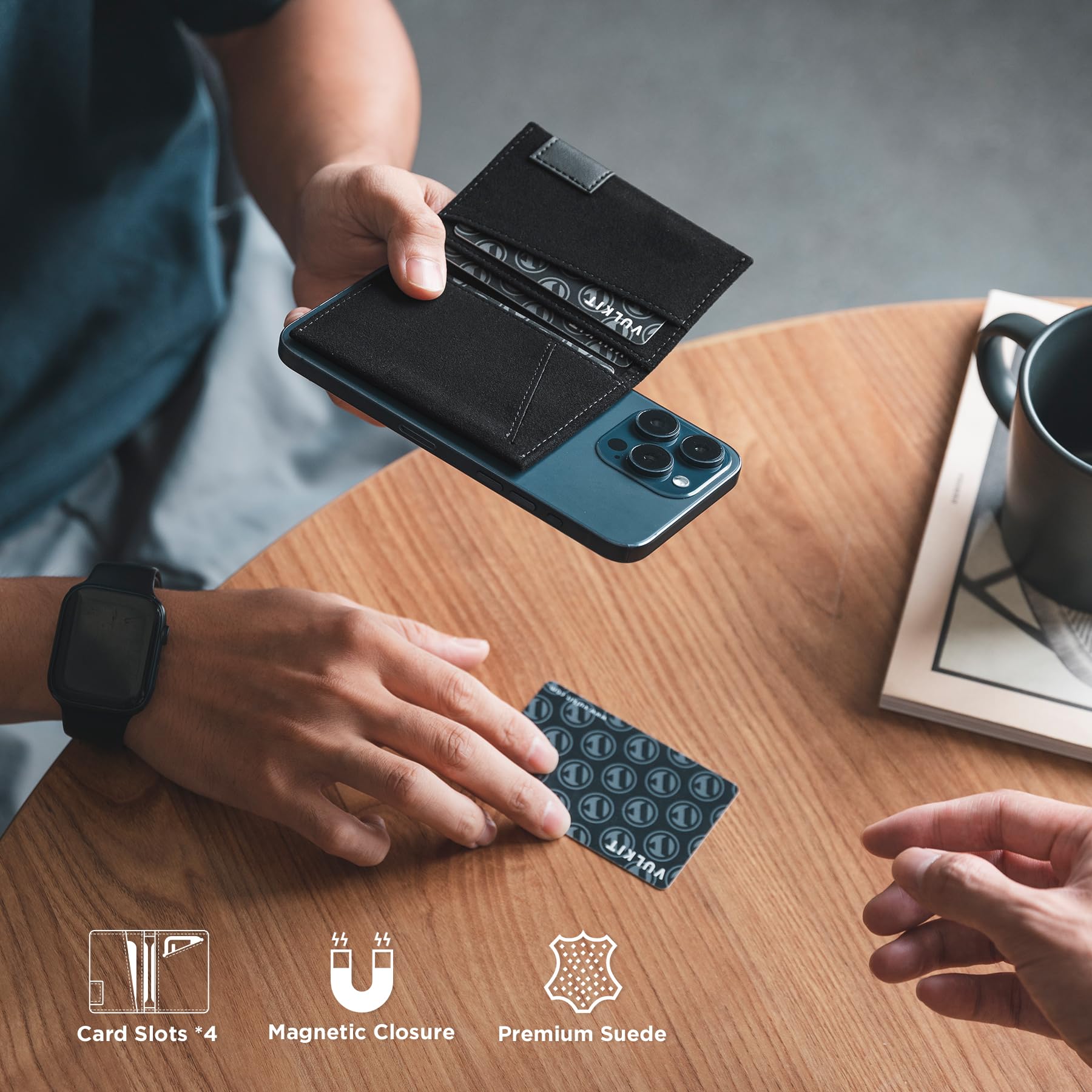 VULKIT Magsafe Wallet Compatible with iPhone 17/16/15/14/13/12 Series - Image 3