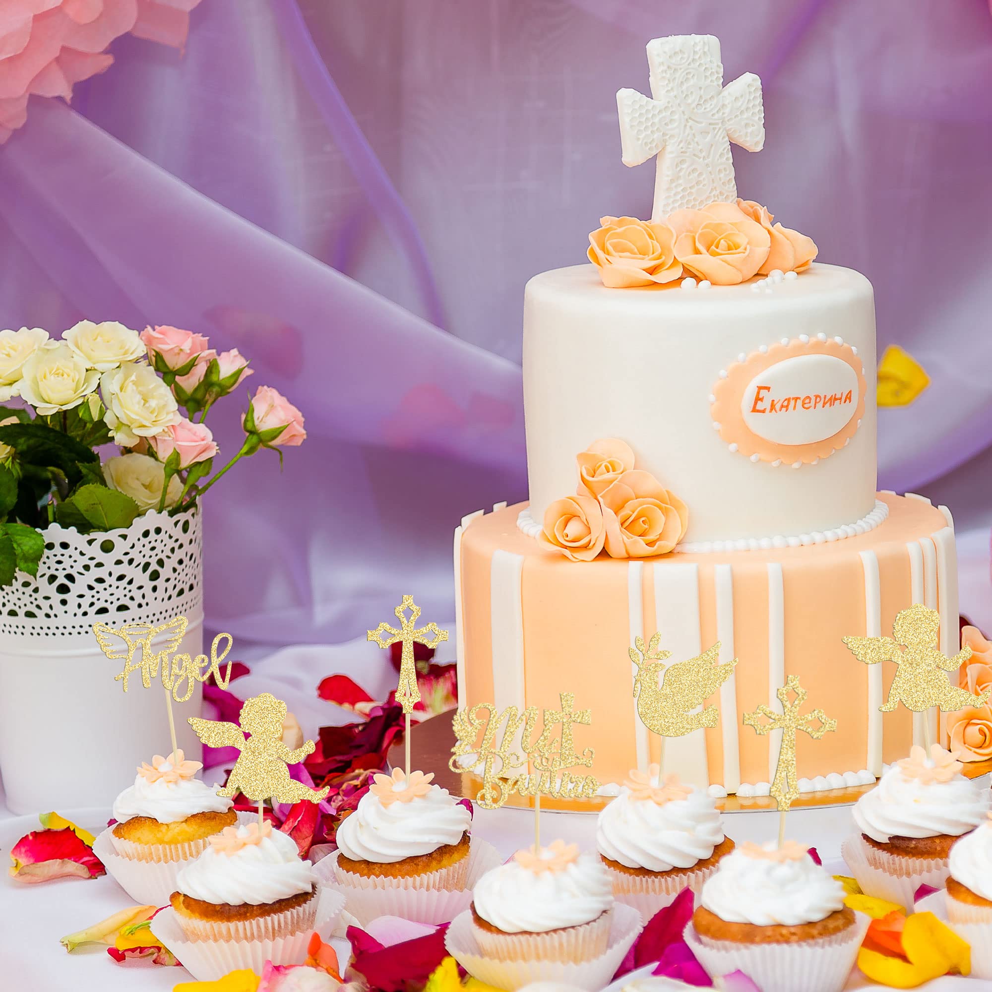 Gyufise 36 Decorazioni Per Cupcake Con Fate E Ballerine | Topper Glitterati Per Torte E Dolci - 2
