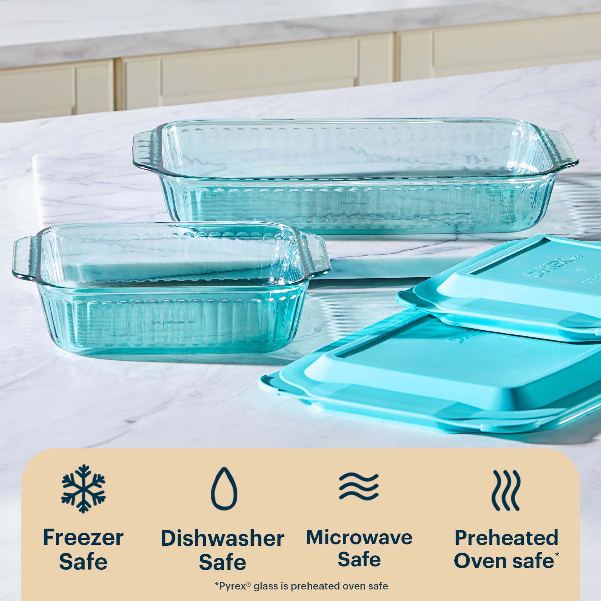 Pyrex Basics X 13 Glass Baking Dish With Lid Pyrex Basics Quart