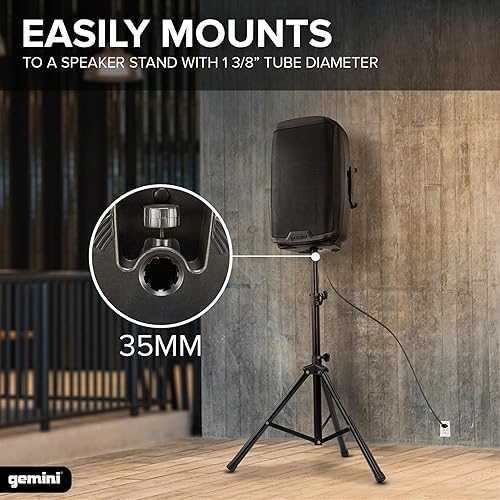 Miniatura 4 de Gemini Sound AS-2115P Sistema amplificado de monitor PA DJ de 2 canales, woofer de 15 pulgadas de 2000 vatios de potencia con entradasalida XLR, 2 x