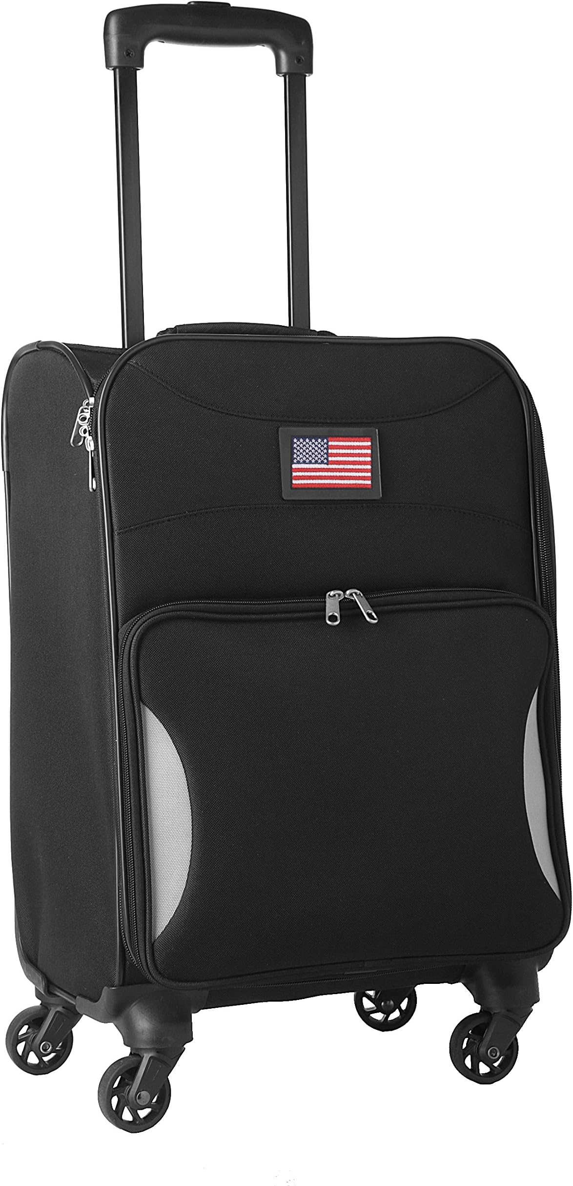 Concept One World Cup Soccer United States Lightweight Nimble Upright Carry on Trolley, 18-Inch, Black