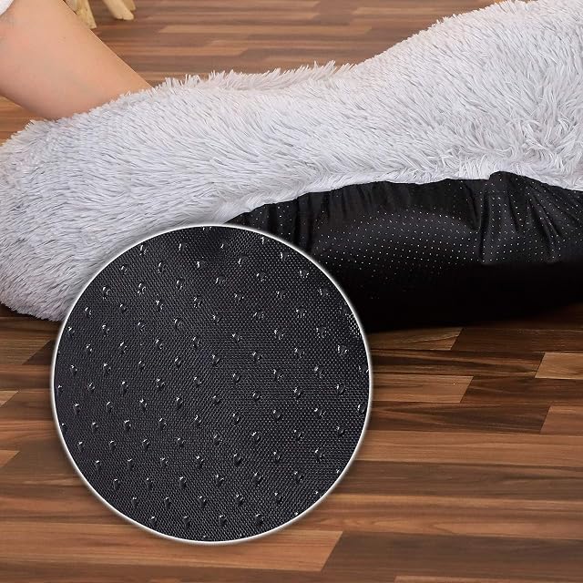 Foto 6 de 7 de lionto Cama Tipo Donut para Perros y Gatos, Cama Redonda mullida para Mascotas pequeñas y Grandes, Ø 40 cm