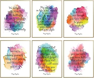 Maya Angelou Quotes Wall Art Positive Quotes Wall Decor, African American Wall Art, Colorful Poster Office Wall Art Decor For Women, Inspirational Art Print For Office Motivational Wall Decor