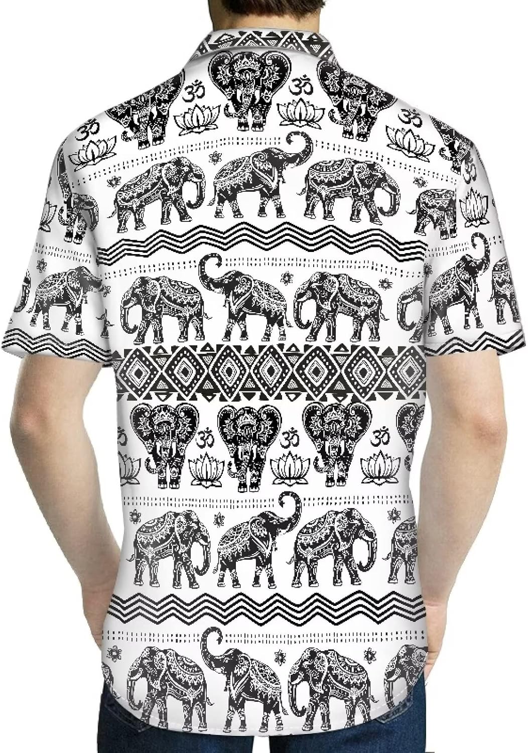 AFPANQZ Mens Casual Button Up Shirts Graphic T-Shirts Stand Collar Tees Tops for Sport Travel Business S-4XL