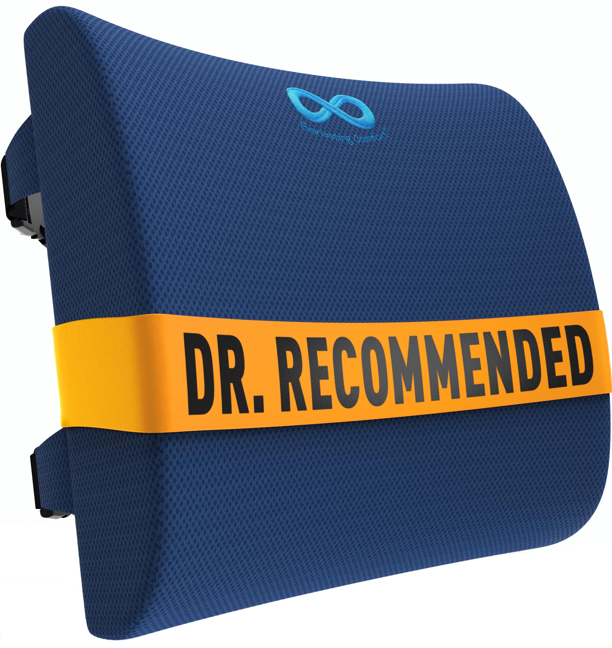 Everlasting Comfort Lumbar Support Pillow for Office Chair - Memory Foam Back Cushion for Chair, Car, Couch - Lumbar Pillow Promotes Better Posture, Back Pain Relief - Ideal for Gaming and Desk Chairs