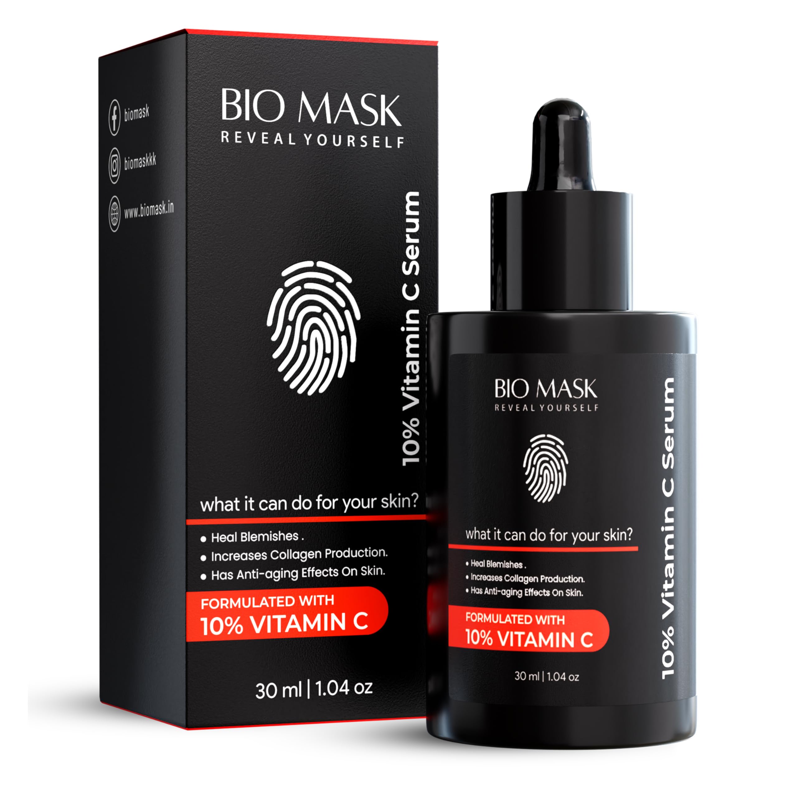 10% Vitamin C Face Serum (Advanced) With Vit E For Glowing Skin | Ethyl ascorbic acid | Advanced Brightening Formula For Men and Women | 30 ml