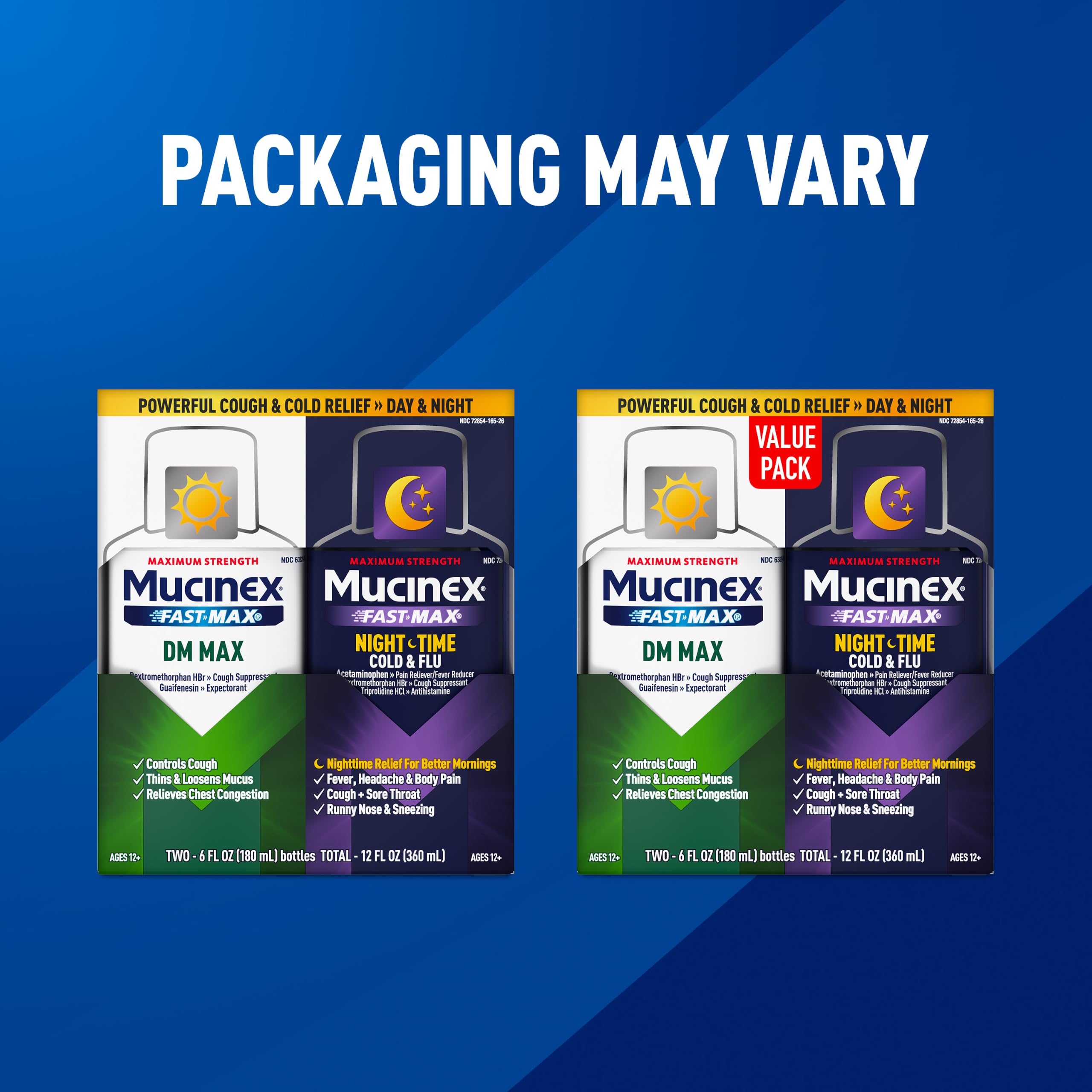 Mucinex Fast-Max DM Max & Nightshift Cold and Flu Value Pack, 2x6 FL OZ — Amazon image 8