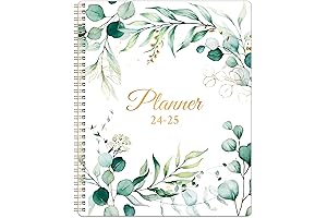2024-2025 Monthly Planner - Twin Wire Bound, Hardcover Planner, June 2024 to June 2025