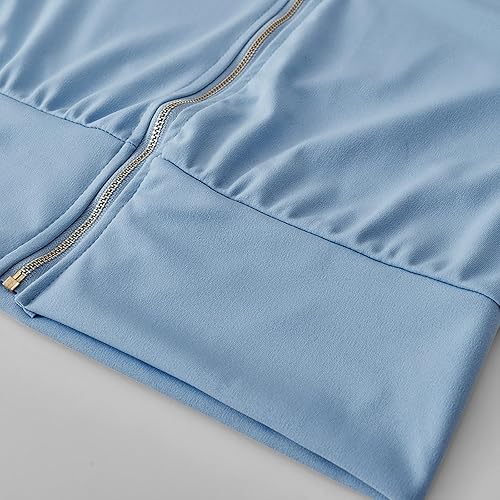 Miniatura 5 de WKSCLPAI Casual 2 Piece Outfits For Women Trendy Zipper Long Sleeve Sweatsuit Jogging Long Pants Sets Tracksuit With Pockets