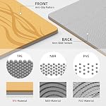 Tapis de yoga extra large 76" x 40" x 10mm - Épaisseur TPE Tapis d'exercice pour hommes & Femmes, Mat de fitness non glissant pour Pilates, entraînement, gymnastique à domicile