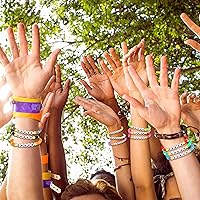 Vista 33 de LUYI Juego de 32 pulseras de joyería preppy para mujer, con cuentas de arcilla coloridas, juego de pulseras Heishi, apilables, pulseras elásticas