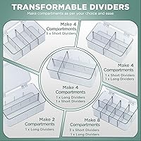 Vista 3 de Utopia Home - Organizador de bolsas de té con tapas, (1 unidad) Caja de almacenamiento transparente para despensa - Organizadores de partición