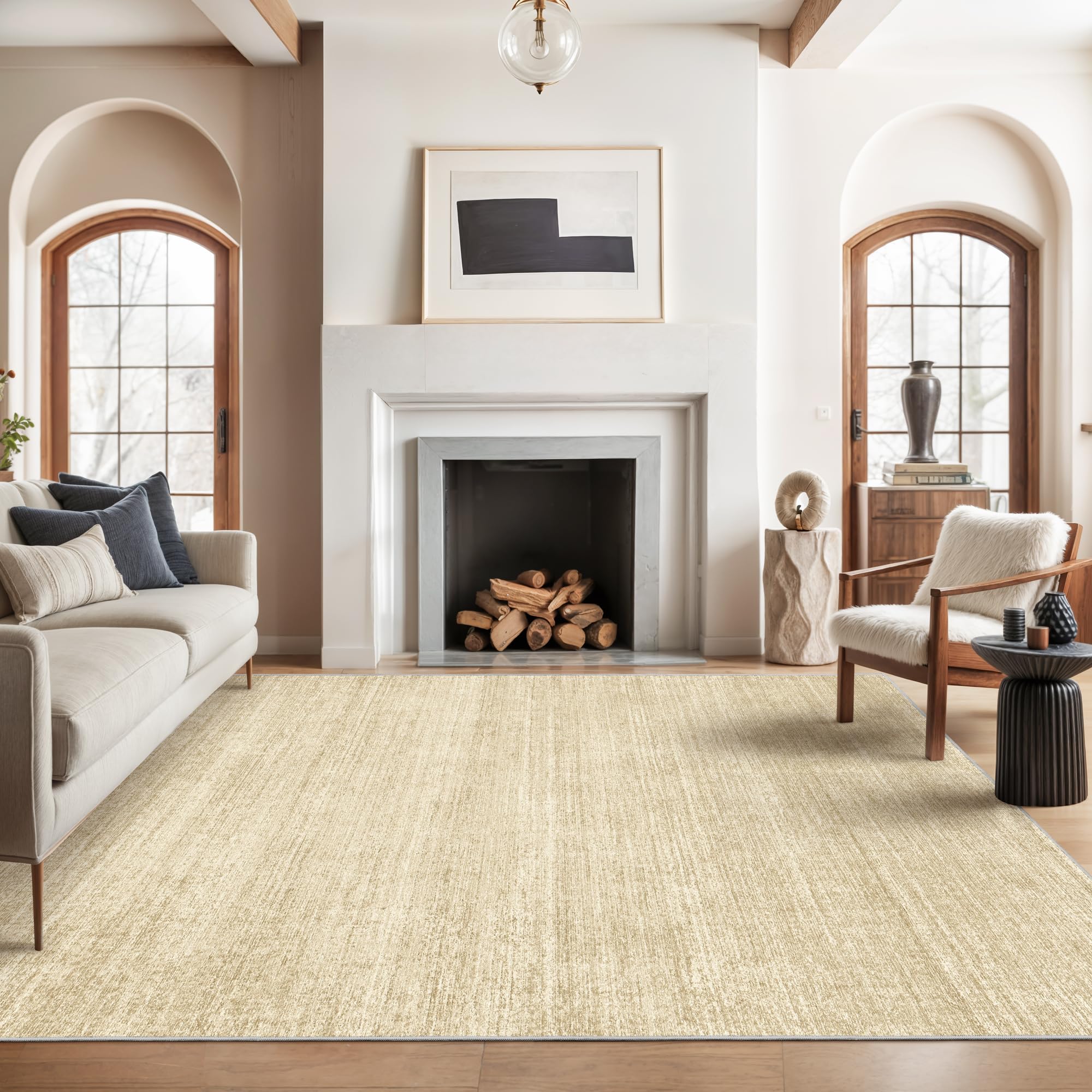 Valenrug Washable Rug 6x9 - Stain Resistant 6x9 Area Rugs for Living Room, Non Slip Backing Printed Rugs for Bedroom, Folable Machine Washable Area