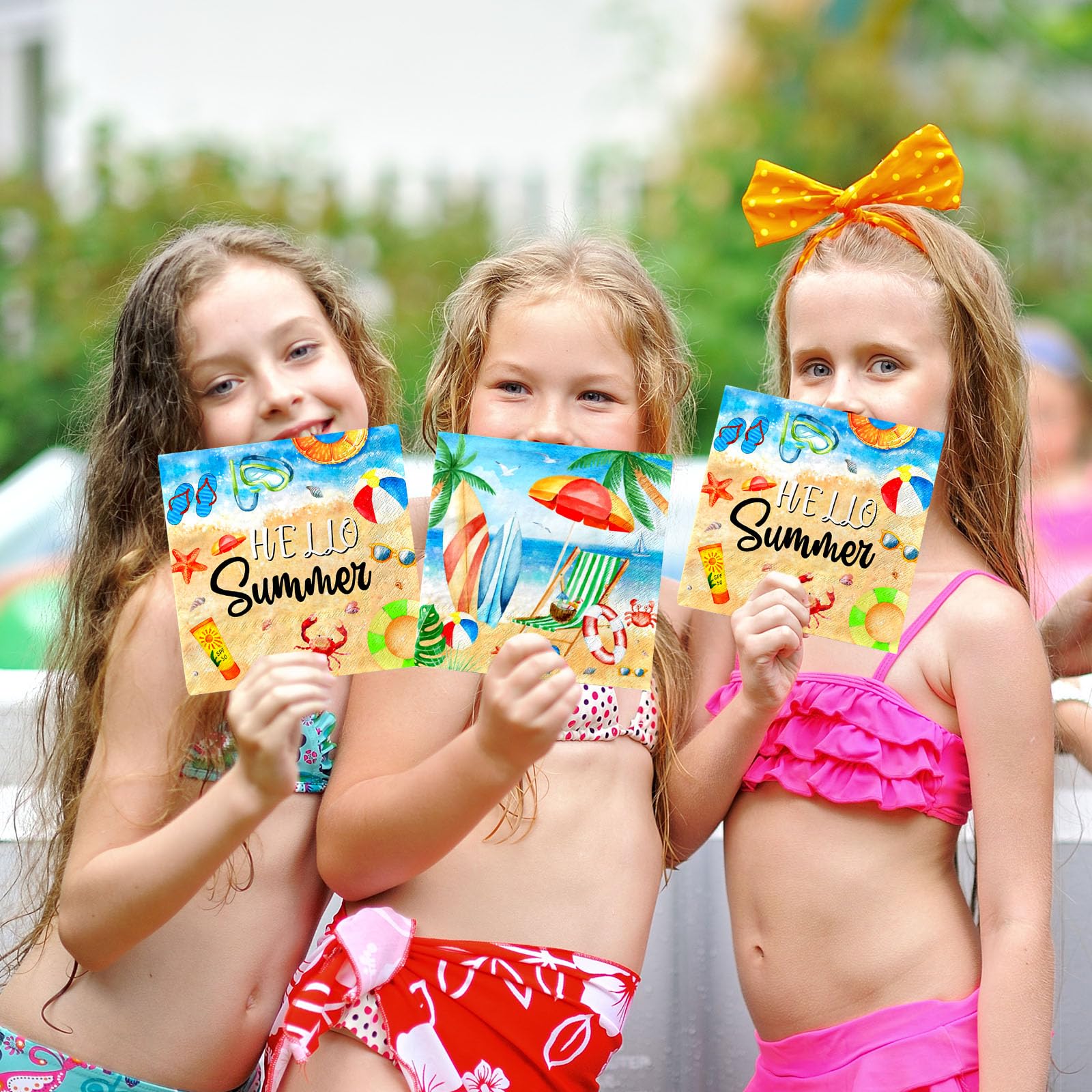 20 Stück Maritime Strandservietten - Tropen Motive Für Beach Party & Sommer