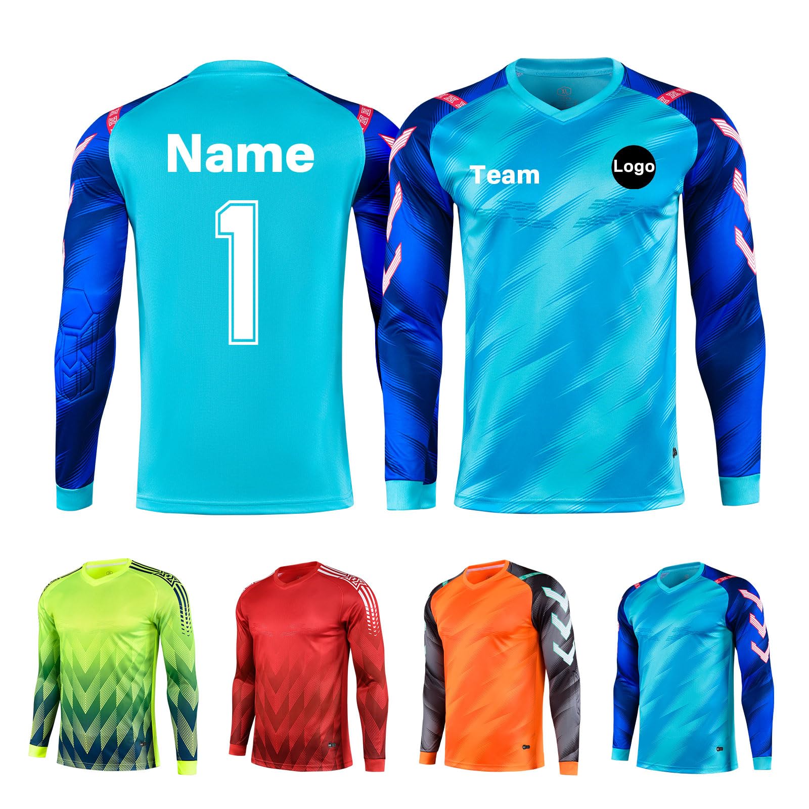 Macchiole Custom Goalkeeper Jersey for Kids Youth Adult Soccer Personalized Goalie Jersey with Name Number Team