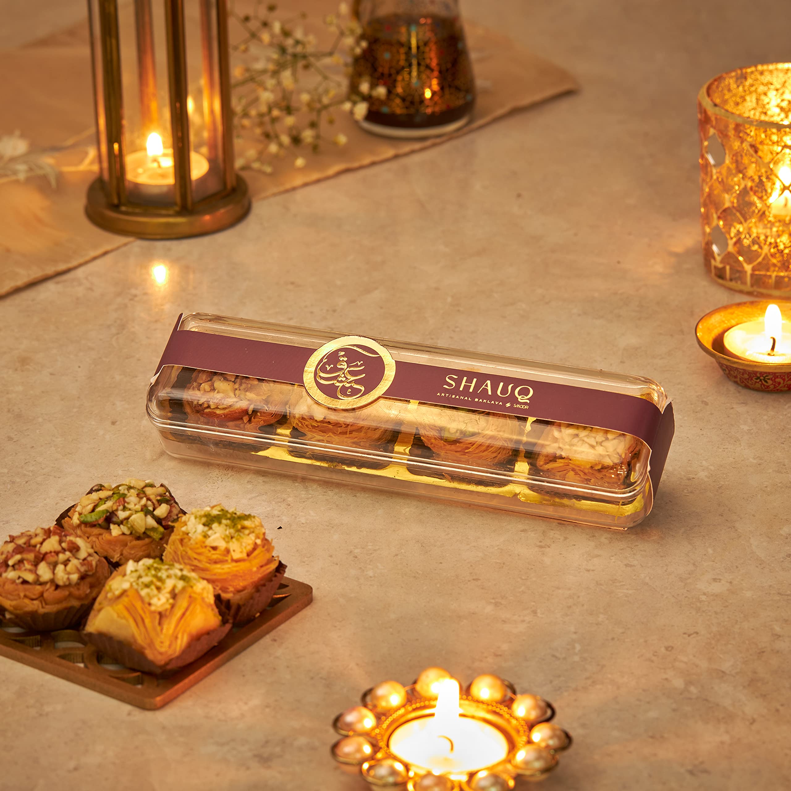 SMOOR SHAUQ Baklava Box | Artisanal Turkish Delight | Tasty & Crispy | Luxury Diwali Gift Box | Perfect for Diwali, Bhai dooj Gifting & Snacking (80gm (4 Pieces)) (B0BD7Q15L8) Amazon Price History, Amazon Price Tracker