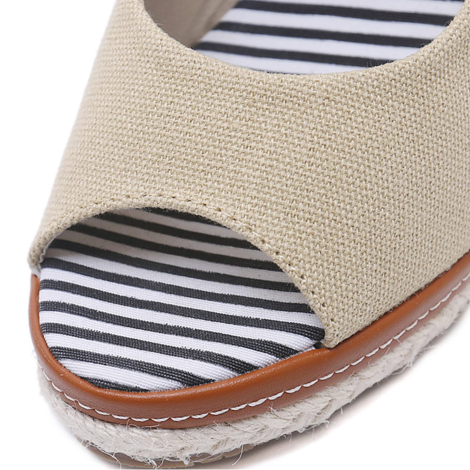 Generico Sandales CompenséEs Confortables LéGèRes AntidéRapantes Semelle Souple Respirantes Chaussures Femme éTé éLéGantes Mules Support Pieds Larges Ville Vacances