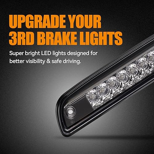 Miniatura 196 de Tercera tercera luz de freno para Chevy Silverado 1999-2006/GMC Sierra 1500 2500 3500HD, 2007 Silverado/Sierra Classic Modelo LED Time Tunnel