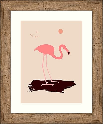 Amanti Art Lienzo decorativo para pared enmarcado de 24 x 20 pulgadas, arte de pared abstracto, decoración moderna de mediados de siglo, pintura de