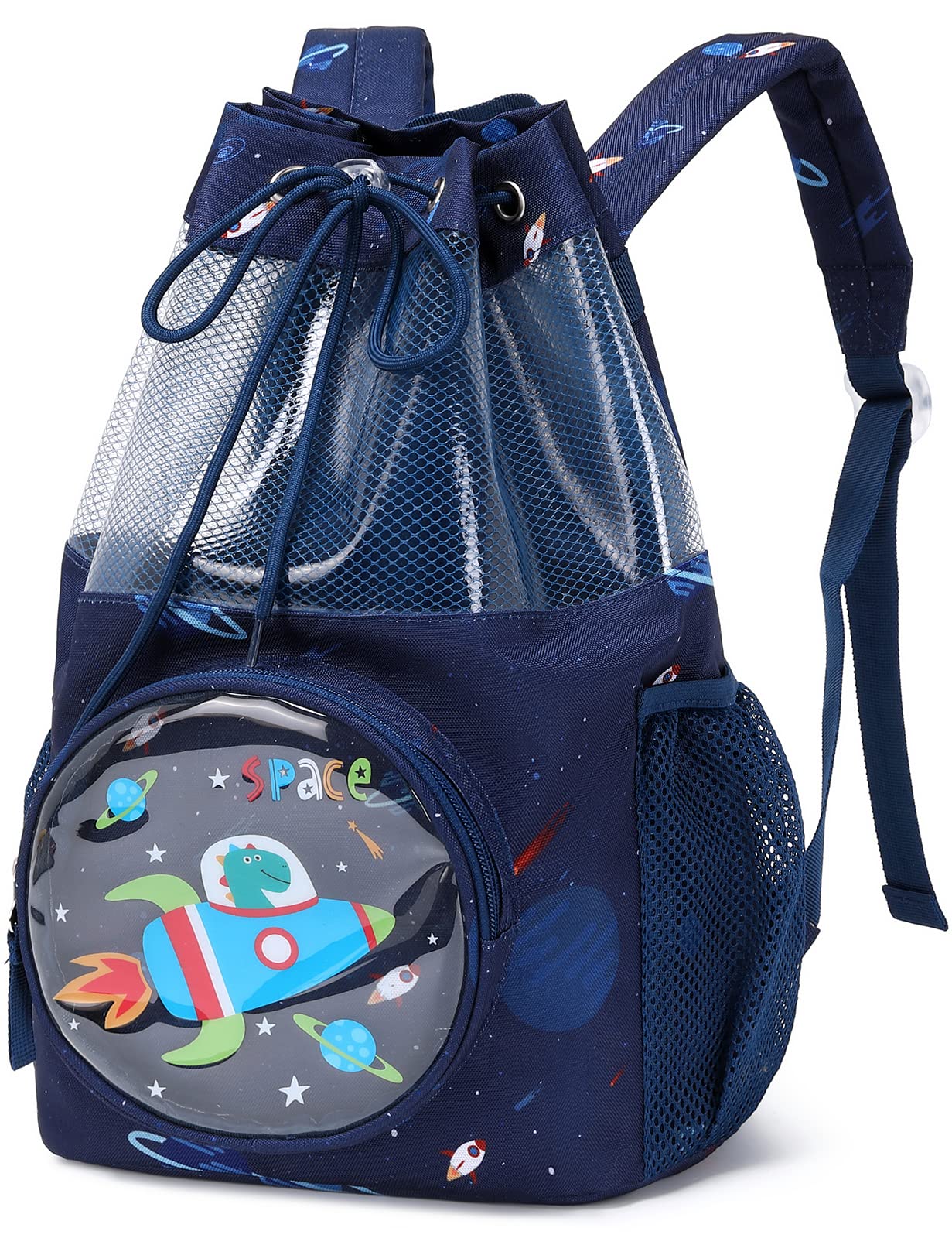 mygreenDrawstring Backpack Gym Cinch Bag for Swim Beach Sports Waterproof for Kids
