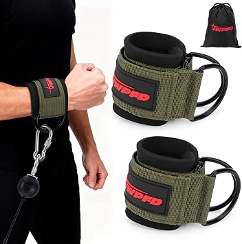 Wrist Straps for Cable Machines Wrist Cuffs for Men Woman Neoprene Padded Straps for Gym Strength Training Equipment