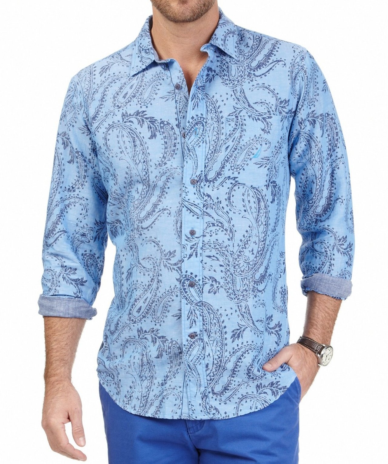 Nautica Men's Paisley Print Shirt