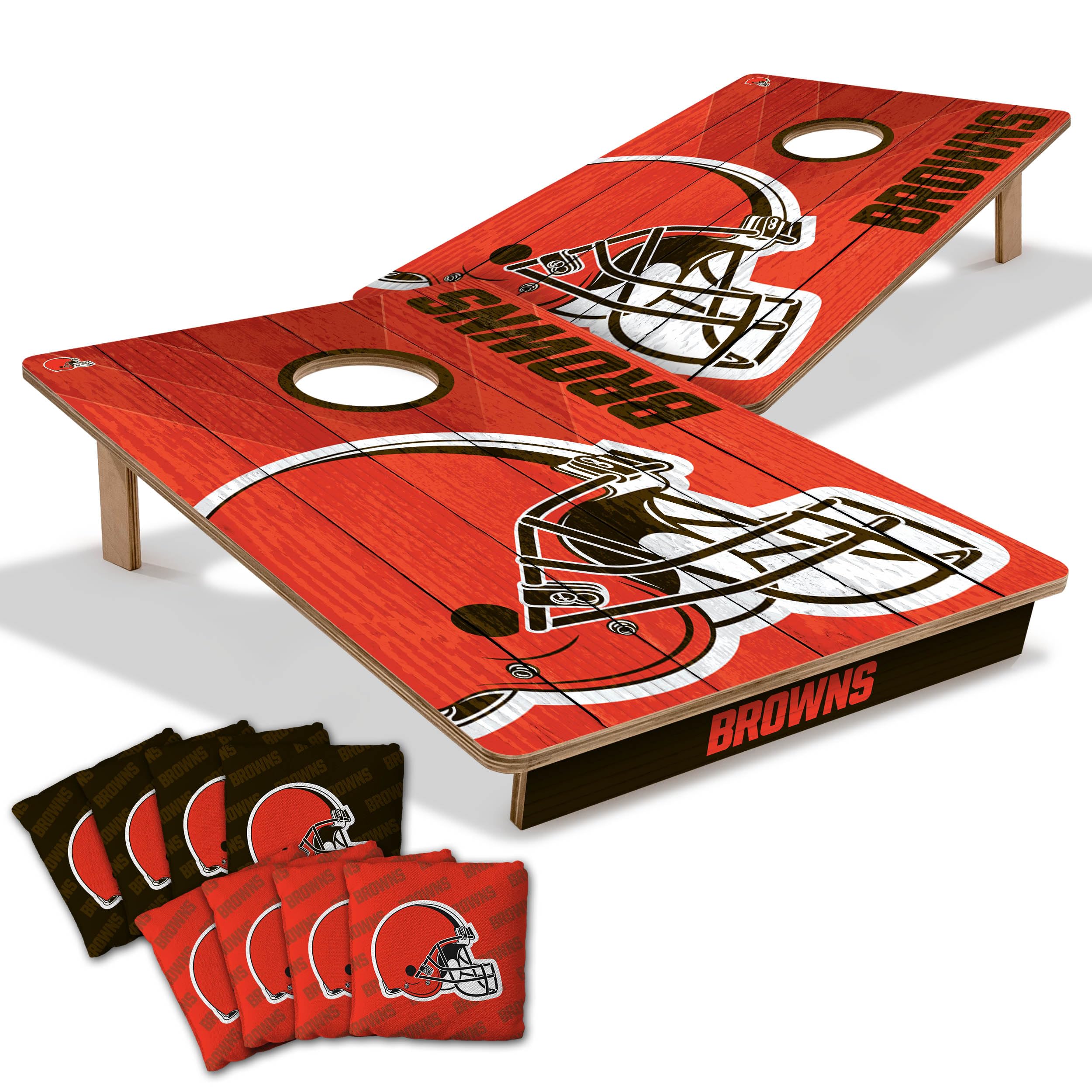 YouTheFan NFL 2’ x 3’ Wood Cornhole Game with Logo Bags