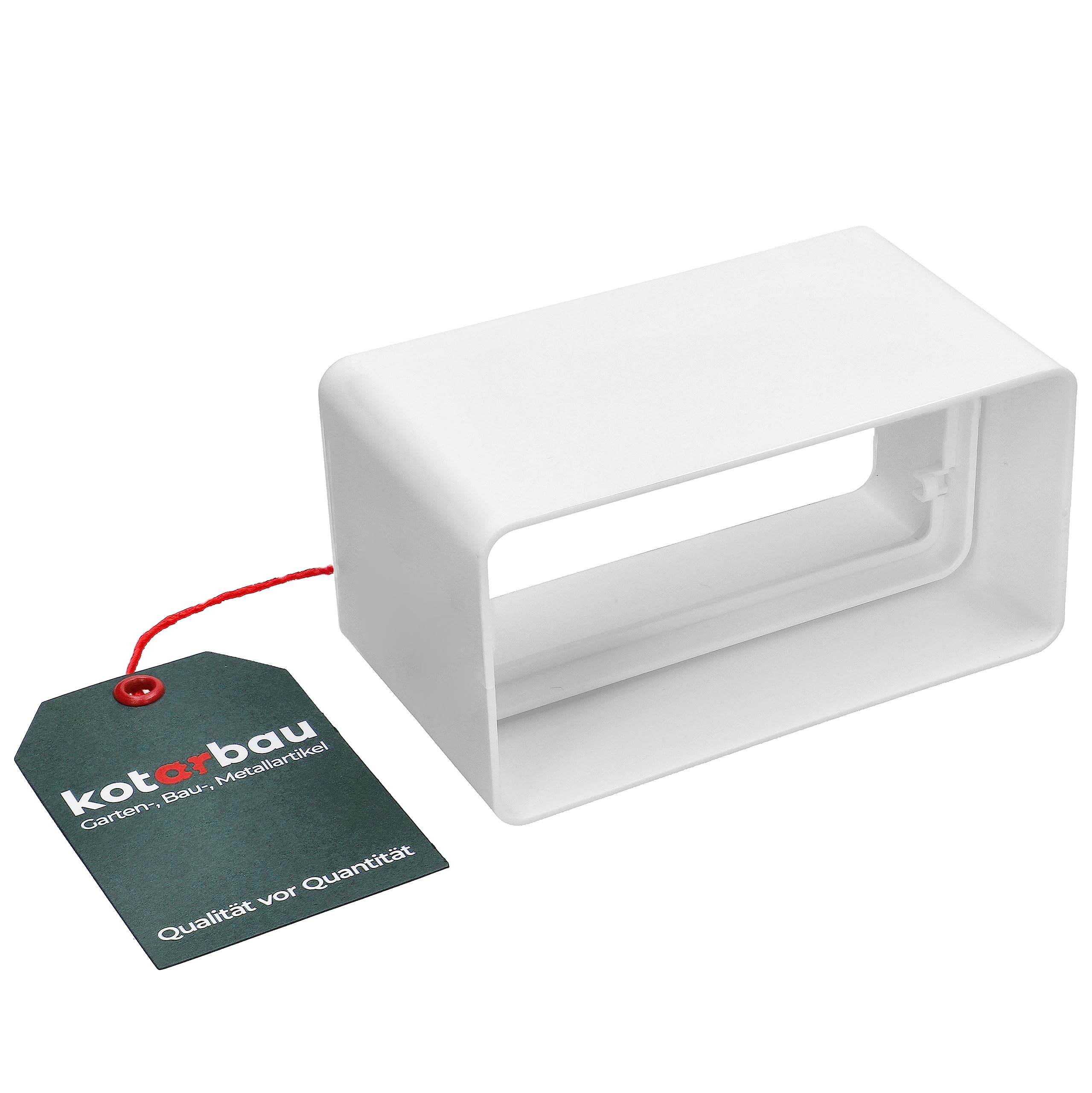 Kotarbau White Kotarbau® Ventilation System Connector 120Mm X 60Mm Flat Duct Rectangular Pipe Connector Exhaust Duct Effective Duct Connector Plastic Exhaust Pipe Ventilation Pipe