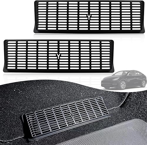 Paquete de dos fundas de ventilación de aire para asiento trasero, protector de rejilla de ventilación de salida de aire acondicionado para Tesla