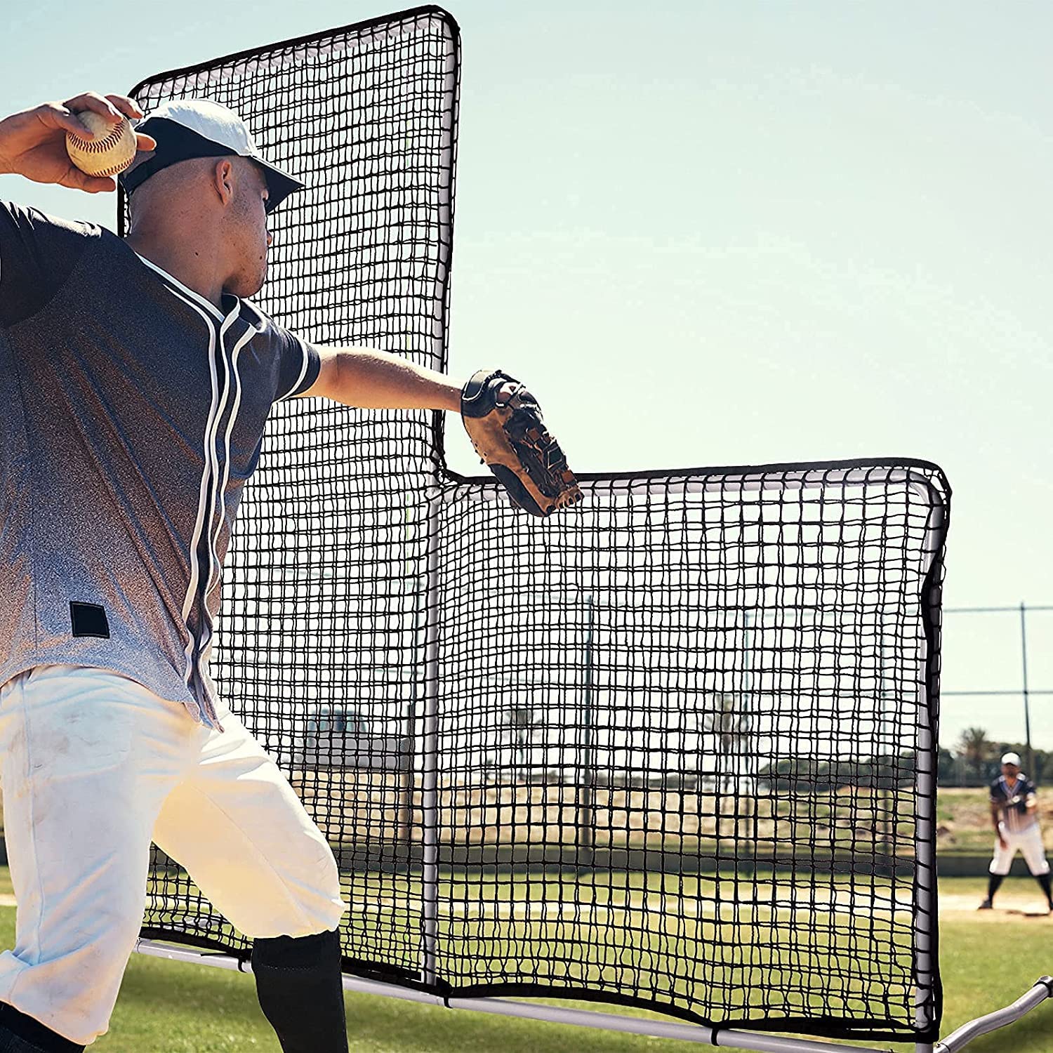 Amazon | Kapler 防球ネット 野球ネット 野球防球ネット 2.1x2.1m 保護