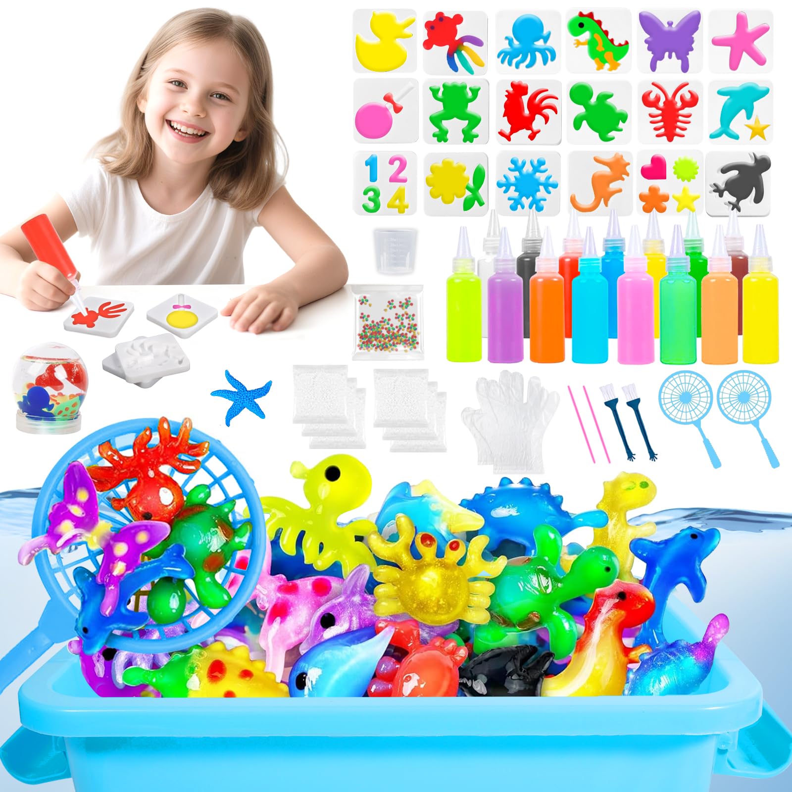 XUNIVERS Magic Water Gel Toy, Creative Toy Gift for 3+ Year Old Kids Boys Girls