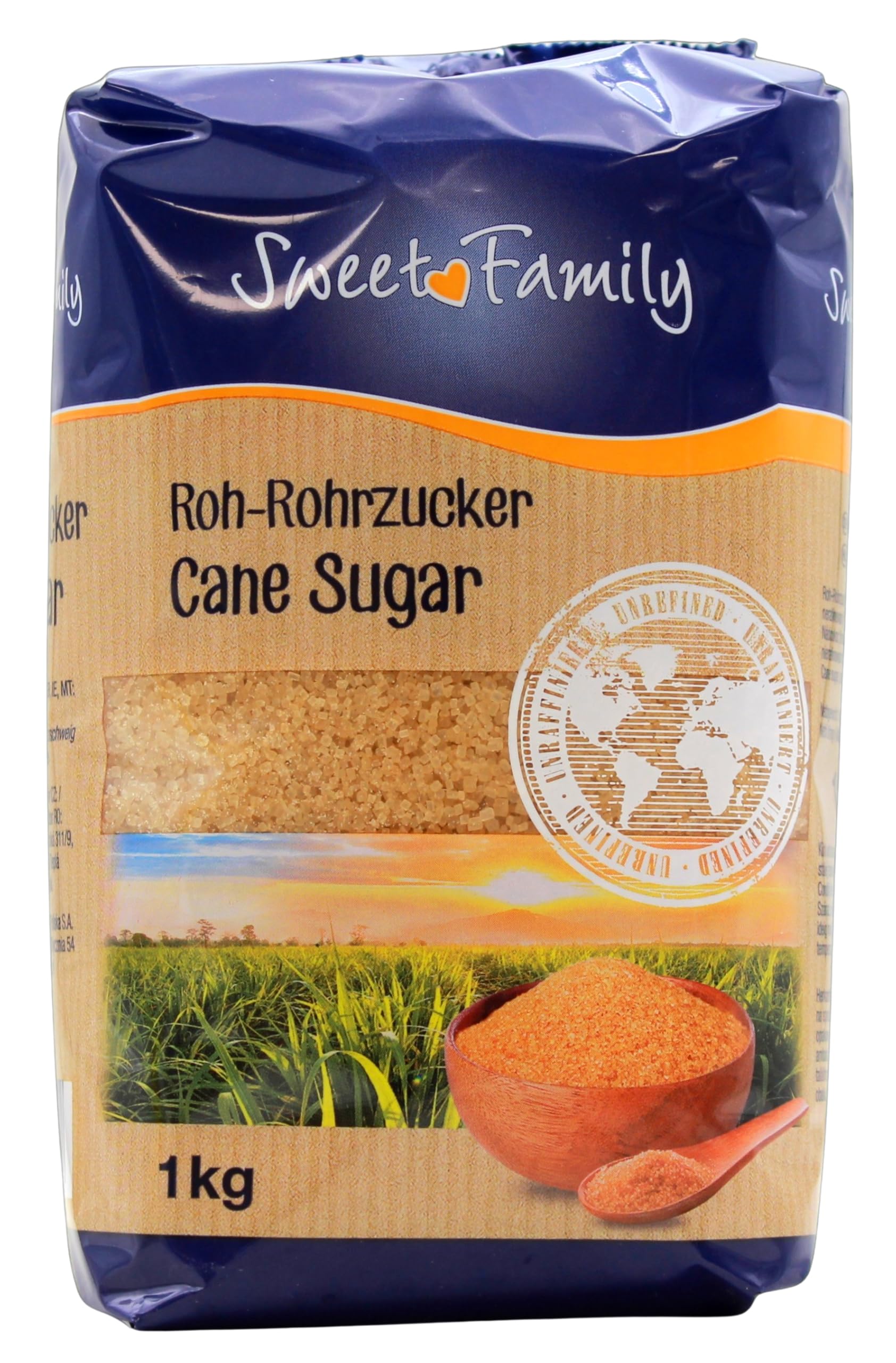 Nordzucker Sweet Family Roh-Rohrzucker unrafffiniert, 10er Pack (10 x 1 kg)