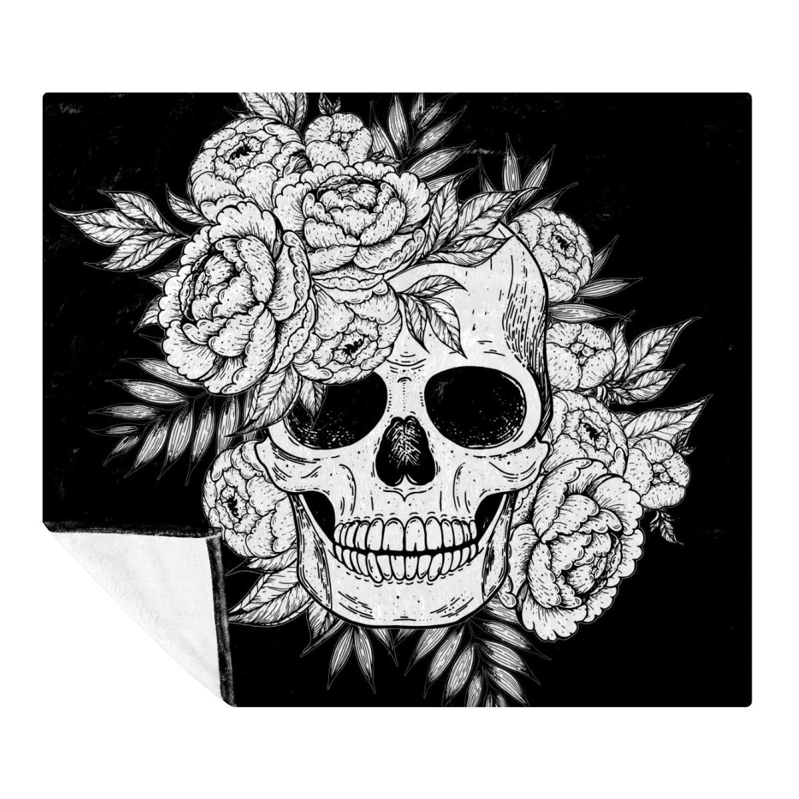 Couverture microfibre Day of the Dead 150x130 cm pour lit et canapé