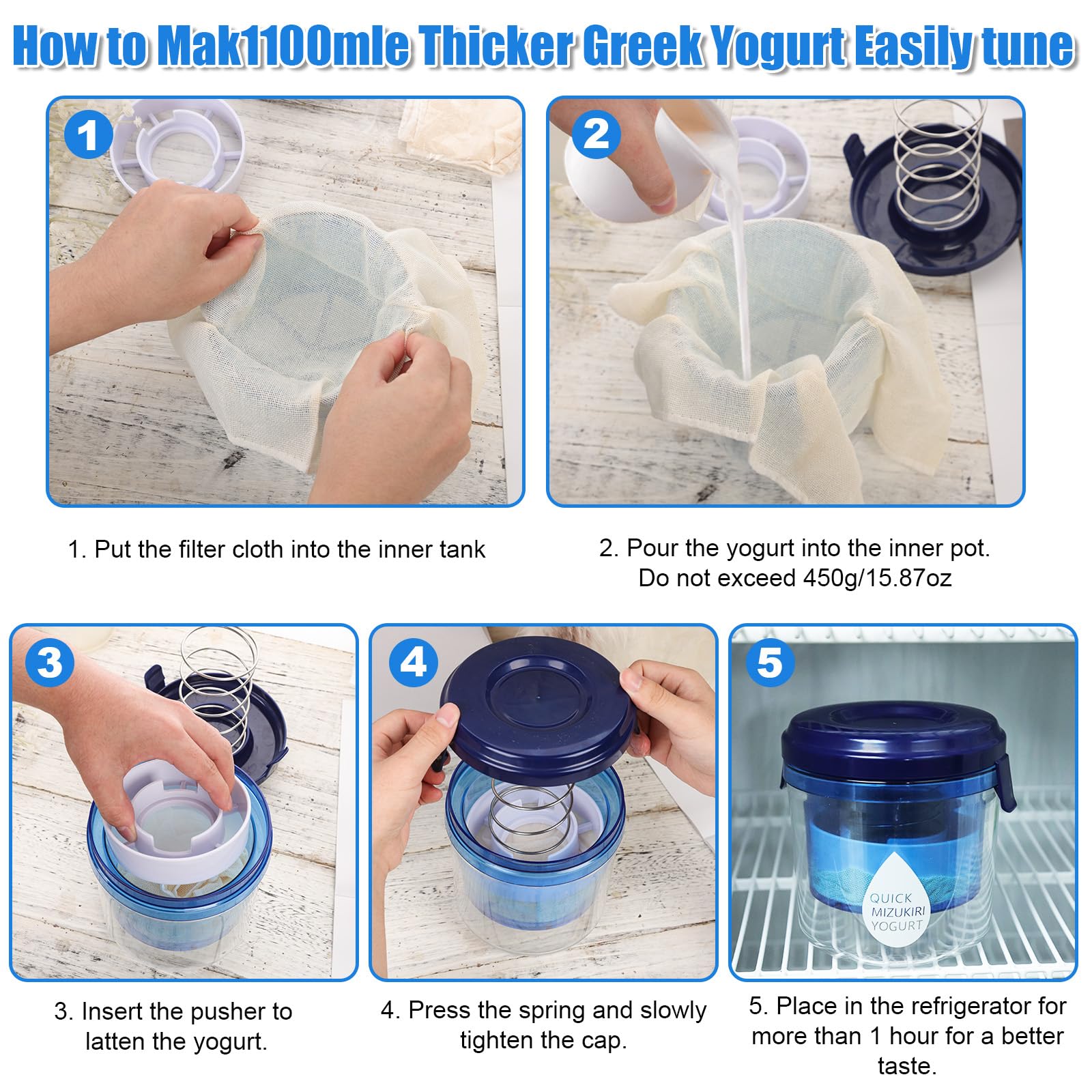 Sarini Joghurtsieb - Wiederverwendbarer Filter Für Griechischen Joghurt