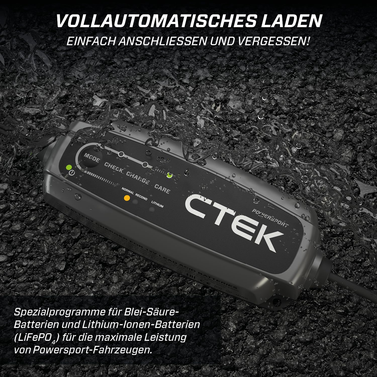 CTEK Autobatterie Ladegerät Batterieladegerät für KFZ LKW Motorrad Batterien von 5Ah | Kurzschlussschutz 40-310